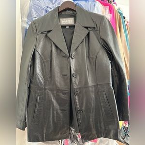 Wilson black leather jacket